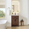 Custom image for Dark Walnut with Matte Black Trim / Giotto Quartz / No Mirror