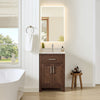 Custom image for Dark Walnut with Brushed Nickel Trim / Carrara Cultured Marble / No Mirror