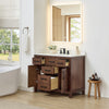 Custom image for Dark Walnut with Matte Black Trim / White Quartz / No Mirror