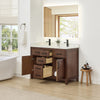 Custom image for Dark Walnut with Matte Black Trim / Carrara Cultured Marble / No Mirror