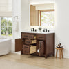 Custom image for Dark Walnut with Matte Black Trim / White Cultured Marble / No Mirror
