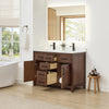 Custom image for Dark Walnut with Matte Black Trim / White Quartz / No Mirror