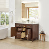 Custom image for Dark Walnut with Brushed Nickel Trim / Carrara Cultured Marble / No Mirror