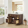 Custom image for Dark Walnut with Matte Black Trim / Giotto Quartz / No Mirror