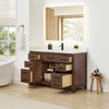 Custom image for Dark Walnut with Matte Black Trim / Carrara Cultured Marble / No Mirror