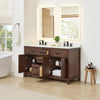 Custom image for Dark Walnut with Matte Black Trim / White Quartz / No Mirror