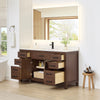 Custom image for Dark Walnut with Matte Black Trim / Carrara Cultured Marble / No Mirror