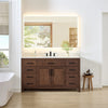 Custom image for Dark Walnut with Matte Black Trim / Carrara Cultured Marble / No Mirror