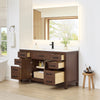 Custom image for Dark Walnut with Matte Black Trim / White Cultured Marble / No Mirror