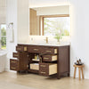 Custom image for Dark Walnut with Brushed Gold Trim / Carrara Cultured Marble / No Mirror