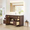 Custom image for Dark Walnut with Brushed Nickel Trim / White Cultured Marble / No Mirror