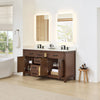 Custom image for Dark Walnut with Matte Black Trim / Carrara Cultured Marble / No Mirror