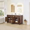 Custom image for Dark Walnut with Brushed Nickel Trim / White Cultured Marble / No Mirror