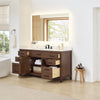 Custom image for Dark Walnut with Matte Black Trim / Carrara Cultured Marble / No Mirror