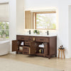 Custom image for Dark Walnut with Matte Black Trim / White Quartz / No Mirror