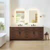 Custom image for Dark Walnut with Matte Black Trim / Carrara Cultured Marble / No Mirror