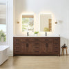 Custom image for Dark Walnut with Matte Black Trim / White Cultured Marble / No Mirror