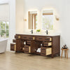Custom image for Dark Walnut with Matte Black Trim / White Quartz / No Mirror