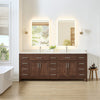Custom image for Dark Walnut with Brushed Nickel Trim / Giotto Quartz / No Mirror