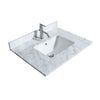 Custom image for Dark Gray with Brushed Chrome Trim / White Carrara Marble, Rectangular Sink / Medicine Cabinet
