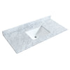 Custom image for Dark Gray with Brushed Chrome Trim / White Carrara Marble, Rectangular Sink / 24
