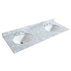 Custom image for Dark Gray with Brushed Chrome Trim / White Carrara Marble, Oval Sink / No Mirror