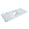 Custom image for Dark Gray with Brushed Chrome Trim / White Carrara Marble, Oval Sink / Medicine Cabinet