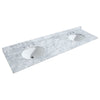 Custom image for Dark Gray with Brushed Chrome Trim / White Carrara Marble, Oval Sink / Medicine Cabinets