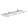 Custom image for Light Green with Brushed Nickel Trim / White Carrara Marble, Rectangular Sink / Medicine Cabinets
