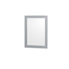 Custom image for Gray with Brushed Chrome Trim / White Cultured Marble, Rectangular Sink / 24