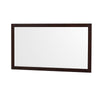 Custom image for Espresso with Brushed Chrome Trim / Carrara Cultured Marble, Rectangular Sink / 58