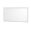 Custom image for White with Brushed Chrome Trim / Carrara Cultured Marble, Rectangular Sink / 58