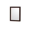 Custom image for Espresso with Brushed Chrome Trim / White Quartz, Rectangular Sink / Medicine Cabinet