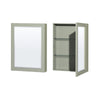 Custom image for Light Green with Brushed Nickel Trim / White Quartz, Rectangular Sink / Medicine Cabinet