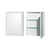 Custom image for White with Brushed Chrome Trim / Carrara Cultured Marble, Rectangular Sink / Medicine Cabinet
