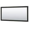 Custom image for Dark Espresso with Polished Chrome Trim / White Carrara Marble, Oval Sink / 70