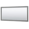 Custom image for Dark Gray with Polished Chrome Trim / White Cultured Marble, Rectangular Sink / 70