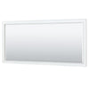 Custom image for White with Polished Chrome Trim / White Carrara Marble, Rectangular Sink / 70