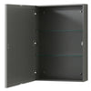 Custom image for Dark Gray with Polished Chrome Trim / White Carrara Marble, Oval Sink / Medicine Cabinets