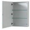 Custom image for White with Polished Chrome Trim / White Carrara Marble, Rectangular Sink / Medicine Cabinets