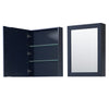 Custom image for Dark Blue with Matte Black Trim / White Carrara Marble / Medicine Cabinet