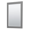 Custom image for Dark Gray with Matte Black Trim / White Carrara Marble / 24
