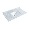 Custom image for White with Brushed Nickel Trim / White Carrara Marble / No Mirror
