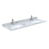 Custom image for White with Brushed Nickel Trim / White Carrara Marble / No Mirror