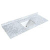 Custom image for White with Matte Black Trim / White Carrara Marble / No Mirror