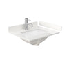 Custom image for Whitewashed Oak with Matte Black Trim / White Quartz / No Mirror