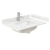 Custom image for White with Brushed Gold Trim / Giotto Quartz / No Mirror