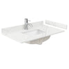 Custom image for Gray with Brushed Chrome Trim / Giotto Quartz, Rectangular Sink / Medicine Cabinet