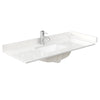 Custom image for White with Brushed Nickel Trim / White Quartz / No Mirror