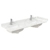 Custom image for Dark Gray with Brushed Chrome Trim / Giotto Quartz, Rectangular Sink / 24